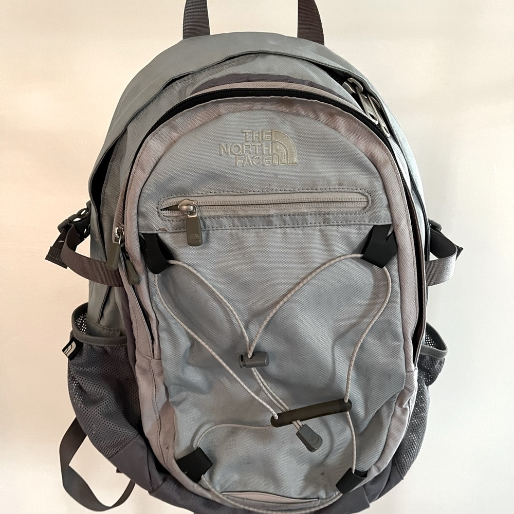 The North face Jester backpack light blue and gray